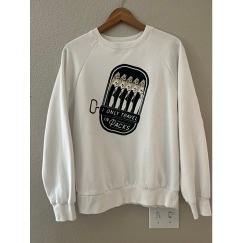 The Cuddle Collab Target White Sardine Sweatshirt I Only Travel In Packs S